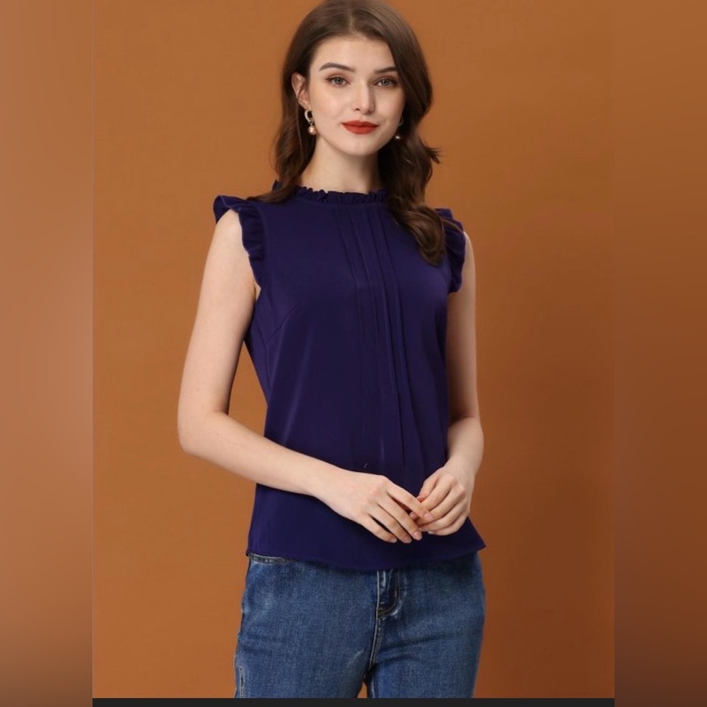 Banana Republic Midnight Ruffle Blouse